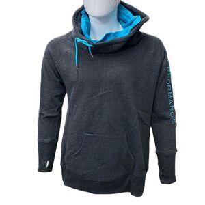 Calvin Klein Women's  Size XL Performance Cowl Neck Sweatshirt Charcoal Gray NWT